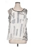 Coldwater Creek 100% Polyester White Silver Sleeveless Blouse Size 1X - photo 1