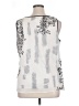 Coldwater Creek 100% Polyester White Silver Sleeveless Blouse Size 1X - photo 2