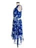 DKNY 100% Polyester Paisley Blue Cocktail Dress Size 8 - photo 5