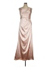 JJ's House 100% Polyester Metallic Tan Cocktail Dress Size 16 - photo 1