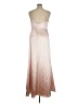JJ's House 100% Polyester Metallic Tan Cocktail Dress Size 16 - photo 2