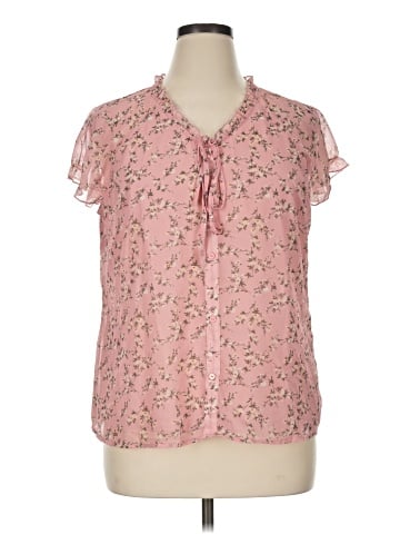 Allegra K Short Sleeve Blouse (view 1)