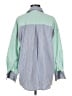 Akaiv Color Block Green Long Sleeve Blouse Size M - photo 2
