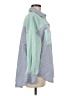 Akaiv Color Block Green Long Sleeve Blouse Size M - photo 4