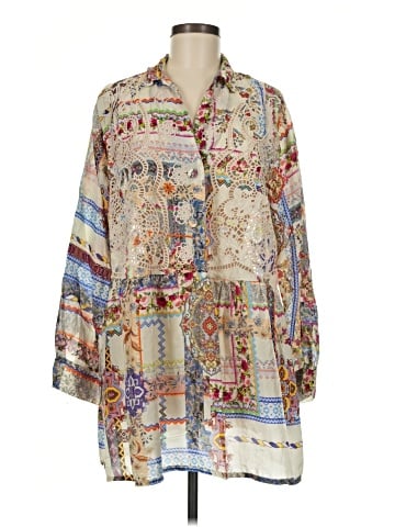 Johnny Was Long Sleeve Silk Top (view 1)