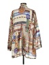 Johnny Was 100% Silk Tan Long Sleeve Silk Top Size M - photo 2