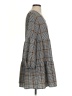 Unbranded Plaid Gray Casual Dress Size S - photo 4