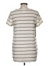 BP. Stripes Ivory Short Sleeve Blouse Size M - photo 2