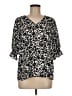 Well Worn 100% Polyester Black 3/4 Sleeve Blouse Size M - photo 1