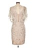 Aidan Mattox 100% Polyester Silver Ivory Cocktail Dress Size 12 - photo 2