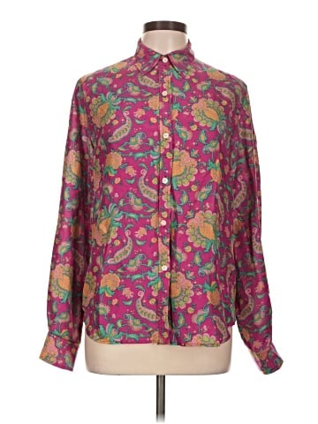 Lauren by Ralph Lauren Long Sleeve Silk Top (view 1)