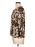 Garnet Hill 100% Wool Animal Print Brown 3/4 Sleeve Blouse Size L - photo 5