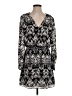 Parker 100% Polyester Print Gray Casual Dress Size Sm - photo 1