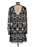 Parker 100% Polyester Print Gray Casual Dress Size Sm - photo 2