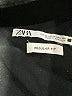 Zara Solid Black 3/4 Sleeve Button-Down Shirt Size M - photo 7