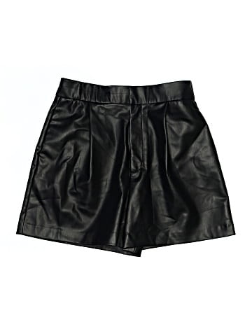 Zara Faux Leather Shorts (view 1)