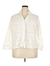 Kate Hill Ivory 3/4 Sleeve Button-Down Shirt Size 20 - photo 1