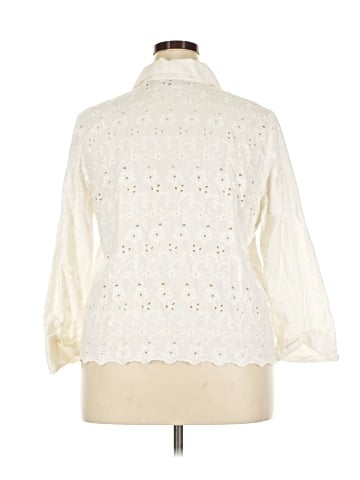 Kate Hill 3/4 Sleeve Button-Down Shirt (view 2)