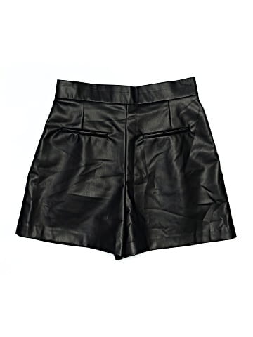 Zara Faux Leather Shorts (view 2)