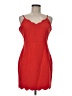 Aqua Solid Red Cocktail Dress Size M - photo 1