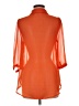 Tramp 100% Polyester Orange 3/4 Sleeve Blouse Size M - photo 2