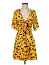 BCBGeneration 100% Polyester Yellow Casual Dress Size S - photo 1