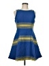 Alice + Olivia Stripes Blue Casual Dress Size 8 - photo 1