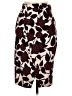 CUE Print Burgundy Formal Skirt Size 8 - photo 1