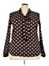Ann Taylor LOFT 100% Polyester Polka Dots Brown Long Sleeve Blouse Size XXL (tall) - photo 1