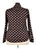 Ann Taylor LOFT 100% Polyester Polka Dots Brown Long Sleeve Blouse Size XXL (tall) - photo 2