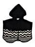 Zara Chevron-herringbone Black Poncho Size 8 - photo 1