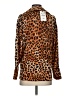 Zara Animal Print Brown Long Sleeve Blouse Size XS - photo 2