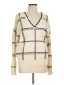 Moth Plaid Ivory Pullover Sweater Size L - photo 1