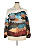 Unbranded 100% Polyester Animal Print Ivory Long Sleeve Blouse Size 3X - photo 1