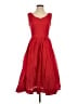J. Peterman Solid Red Cocktail Dress Size 2 - photo 1