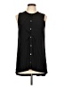 August Silk Black Sleeveless Blouse Size L - photo 1