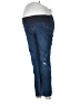 Indigo Blue Solid Blue Jeans Size Lg Maternity - photo 1