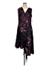 DKNY 100% Polyester Print Purple Cocktail Dress Size 16 - photo 1