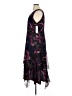 DKNY 100% Polyester Print Purple Cocktail Dress Size 16 - photo 5