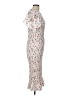 Missguided 100% Polyester Print Ivory Cocktail Dress Size 10 - photo 4
