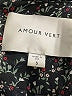 Amour Vert 100% Silk Floral Black 3/4 Sleeve Silk Top Size S - photo 7
