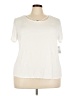 NY Collection Ivory White Short Sleeve Top Size 3X - photo 1