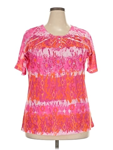 Jane Ashley Short Sleeve Blouse (view 1)