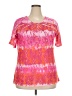Jane Ashley 100% Polyester Pink Short Sleeve Blouse Size 2X - photo 1