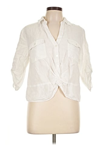 INC International Concepts 3/4 Sleeve Button-Down Shirt (view 1)