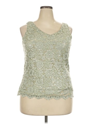 Jeffrey & Dara Evenings by Tom Barra Sleeveless Blouse (view 1)