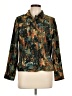 Christopher & Banks 100% Polyester Print Green Jacket Size L (petite) - photo 1