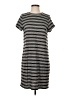 Ann Taylor LOFT Stripes Gray Casual Dress Size S - photo 1