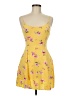 Forever 21 Floral Yellow Cocktail Dress Size M - photo 1
