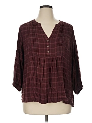 Wrangler Jeans Co 3/4 Sleeve Blouse (view 1)